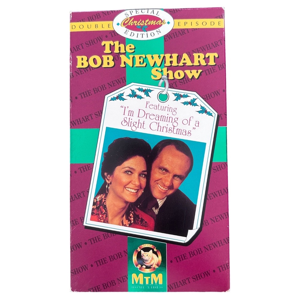 The Bob Newhart Show VHS Tape Special Christmas Edition 1992 Purple Good Vintage